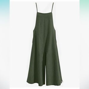 YESNO Women’s Casual Long Bib Pants Overalls Wide Leg Jumpsuit Pockets Size 3X